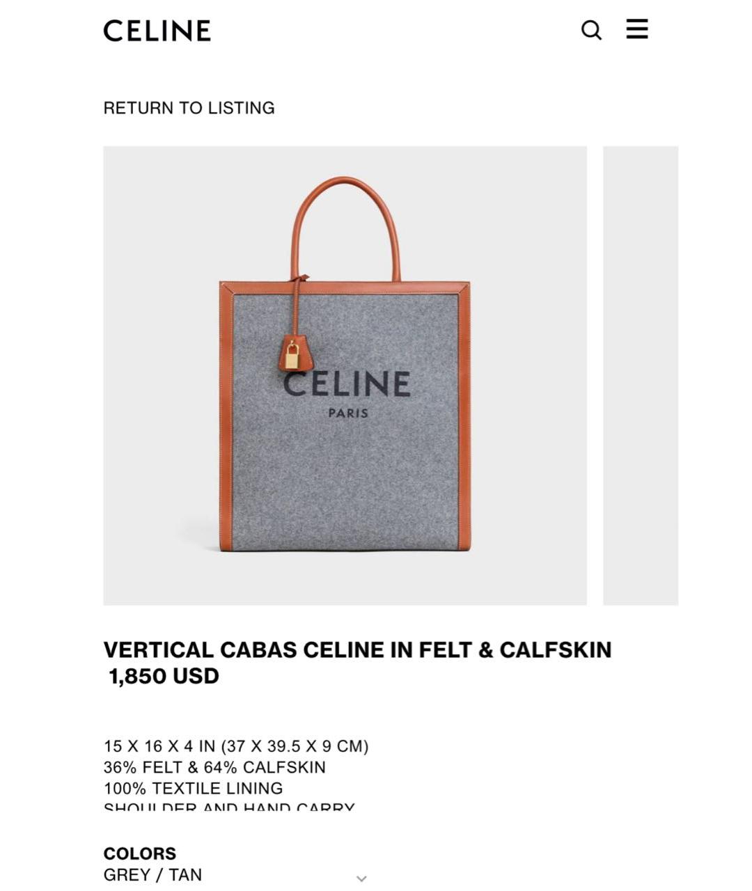 CELINE Сумка тоут, фото 8