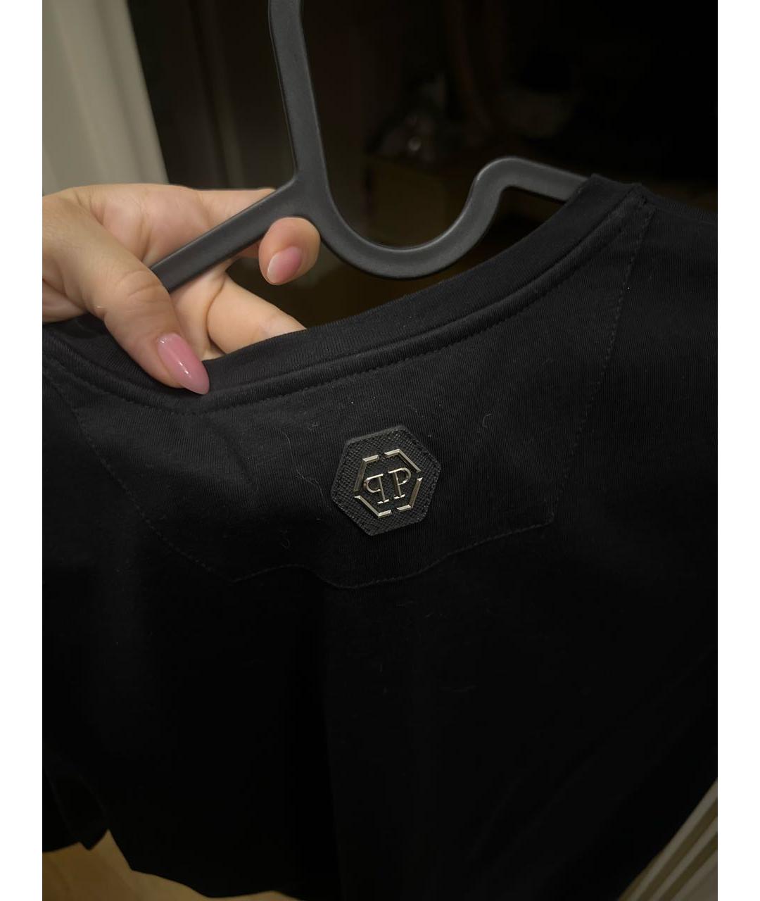 PHILIPP PLEIN Черная хлопковая футболка, фото 8