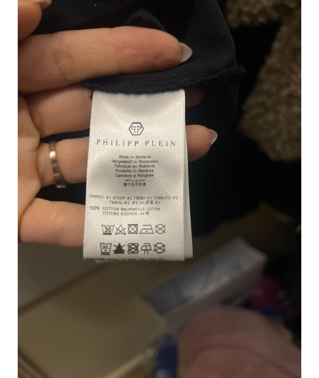 PHILIPP PLEIN Черная хлопковая футболка, фото 5
