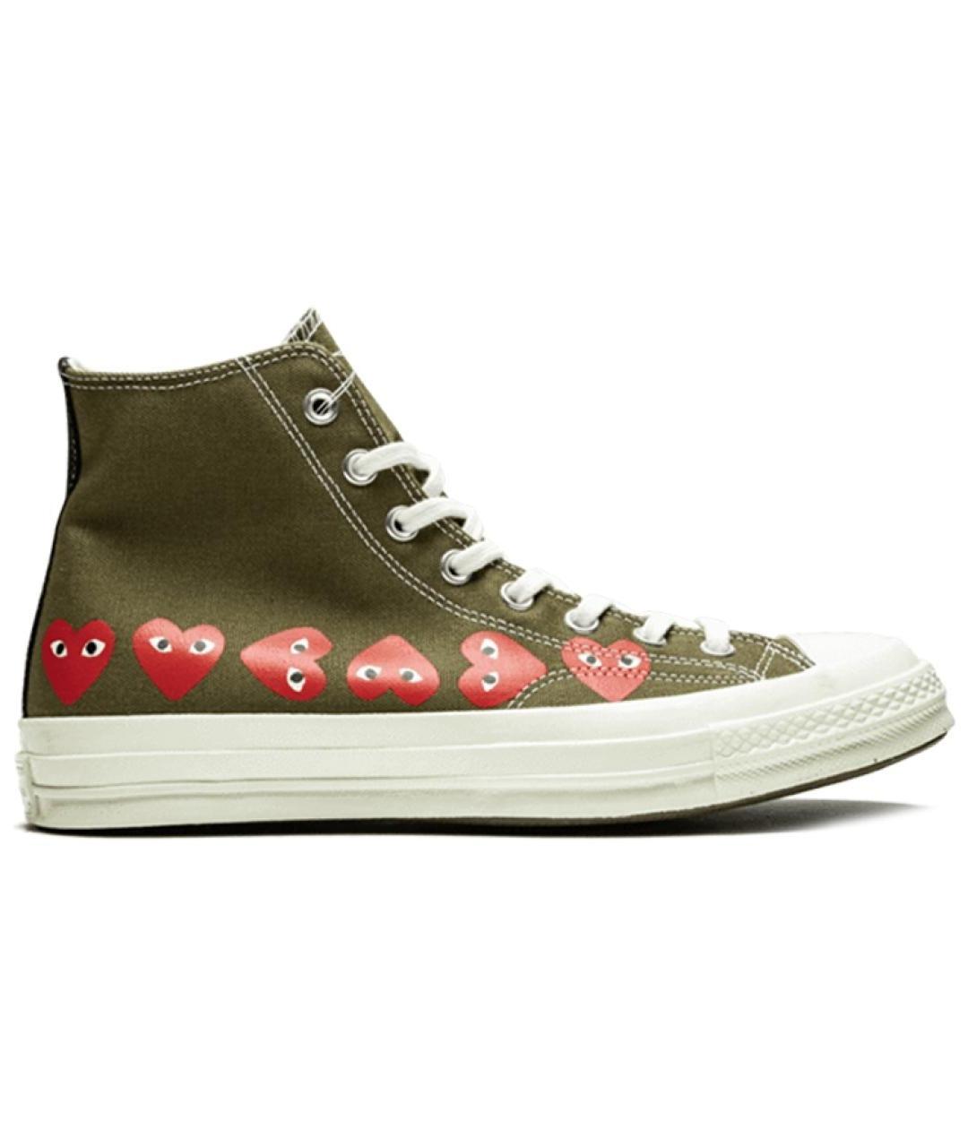 CONVERSE Зеленые текстильные кеды, фото 1
