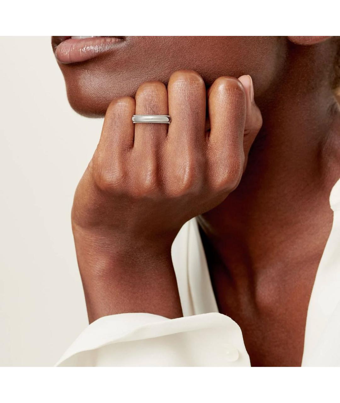 TIFFANY&CO Серебряное платиновое кольцо, фото 3