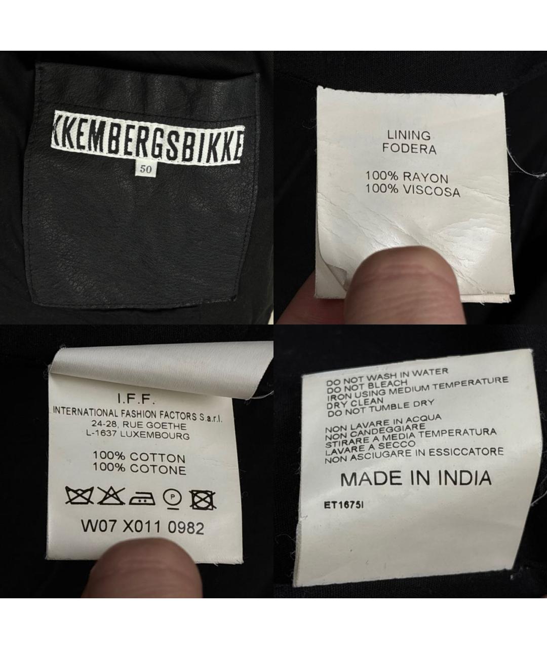 BIKKEMBERGS Черная хлопковая куртка, фото 8