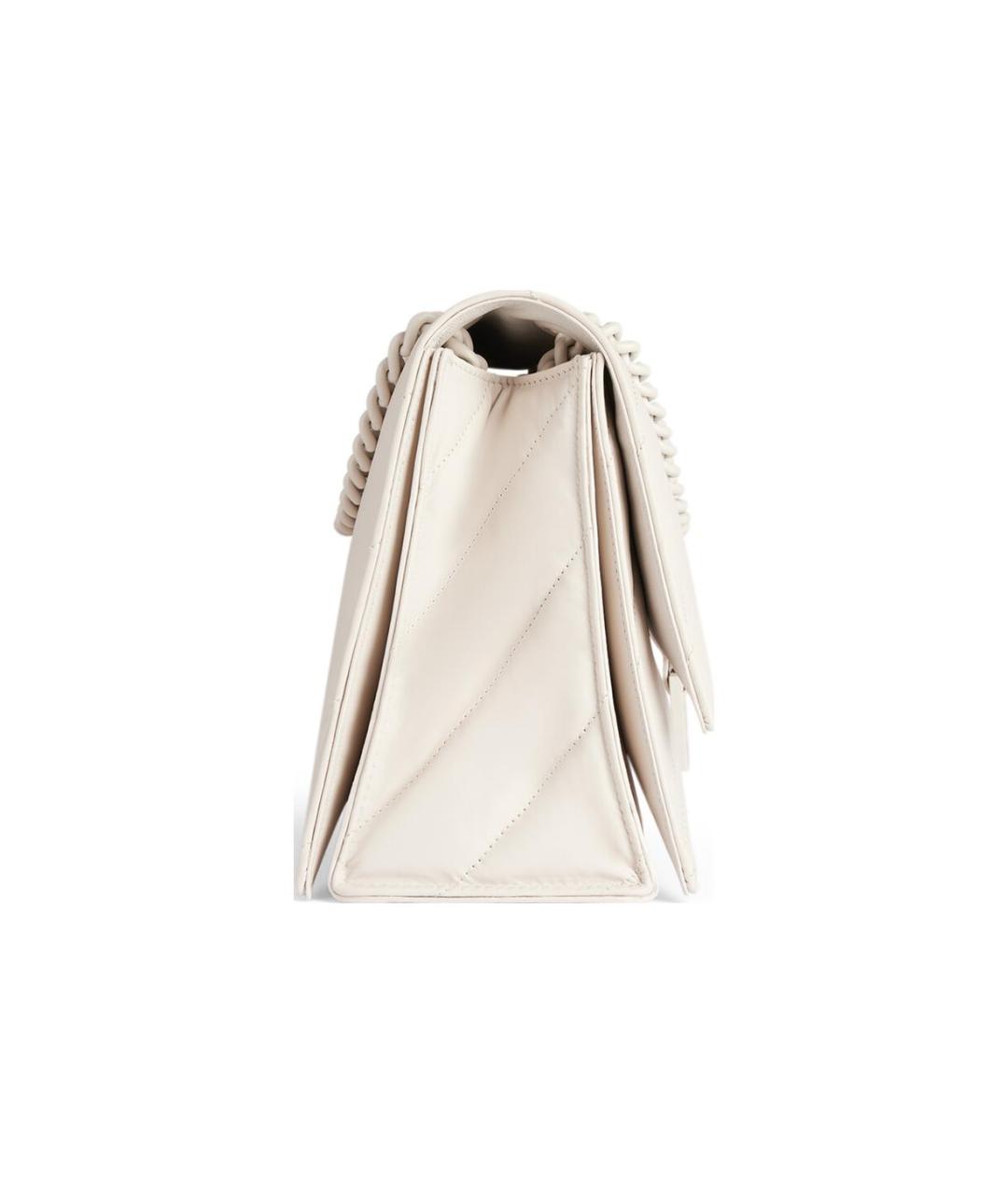 BALENCIAGA Бежевая кожаная сумка через плечо, фото 4