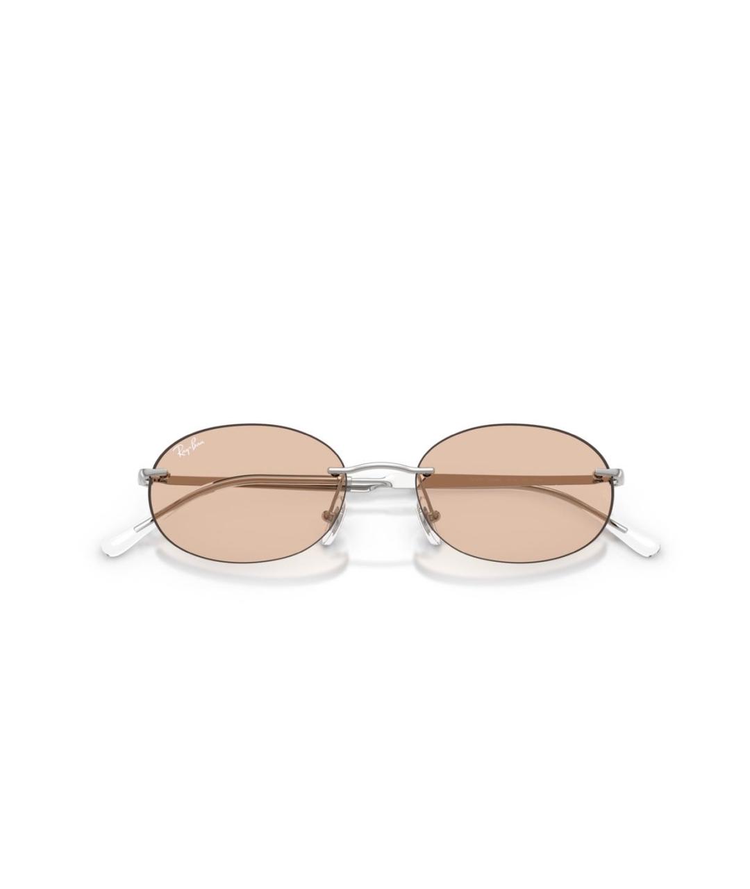 RAY BAN Золотые металлические солнцезащитные очки, фото 2