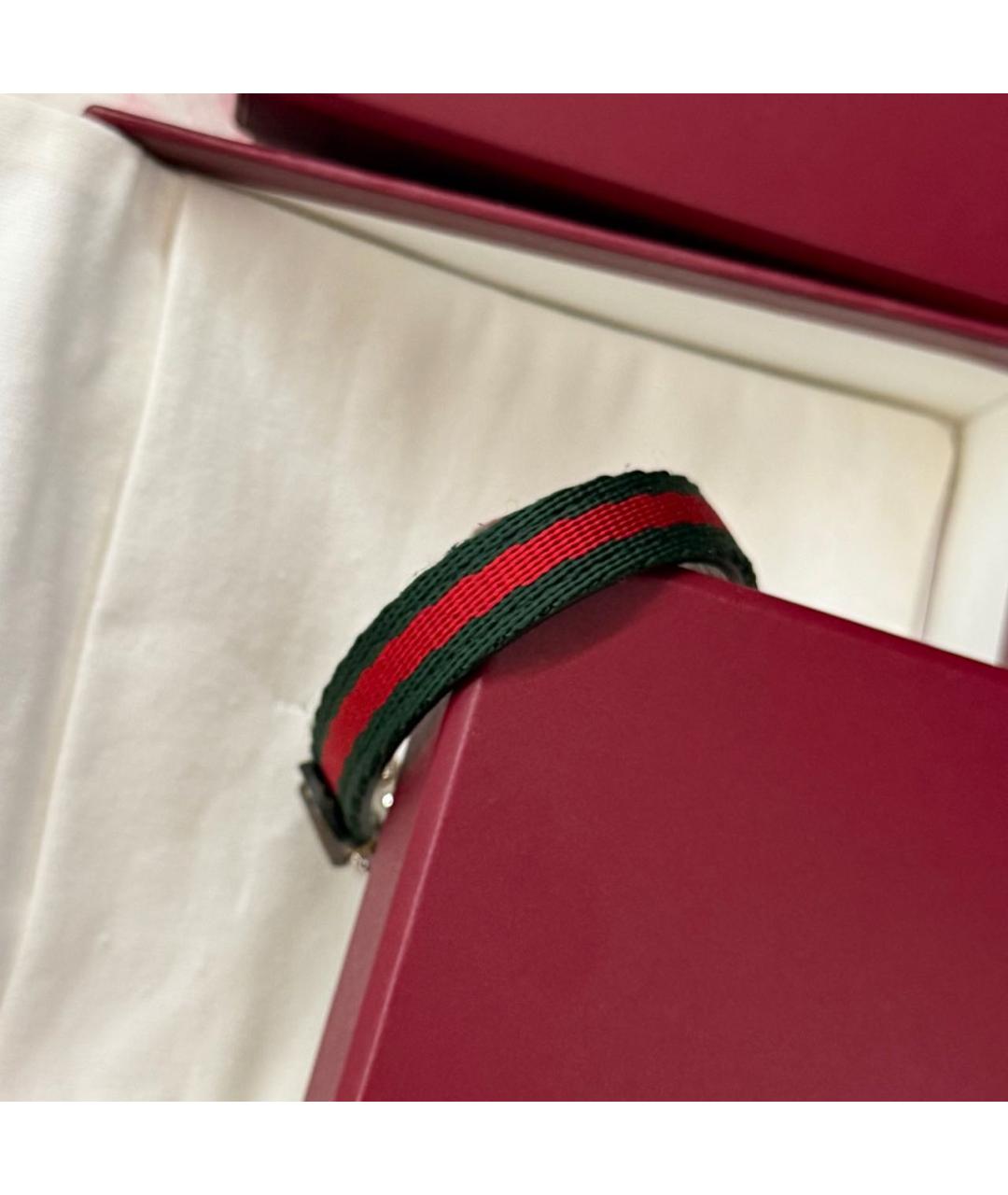 GUCCI Зеленый кожаный браслет, фото 4