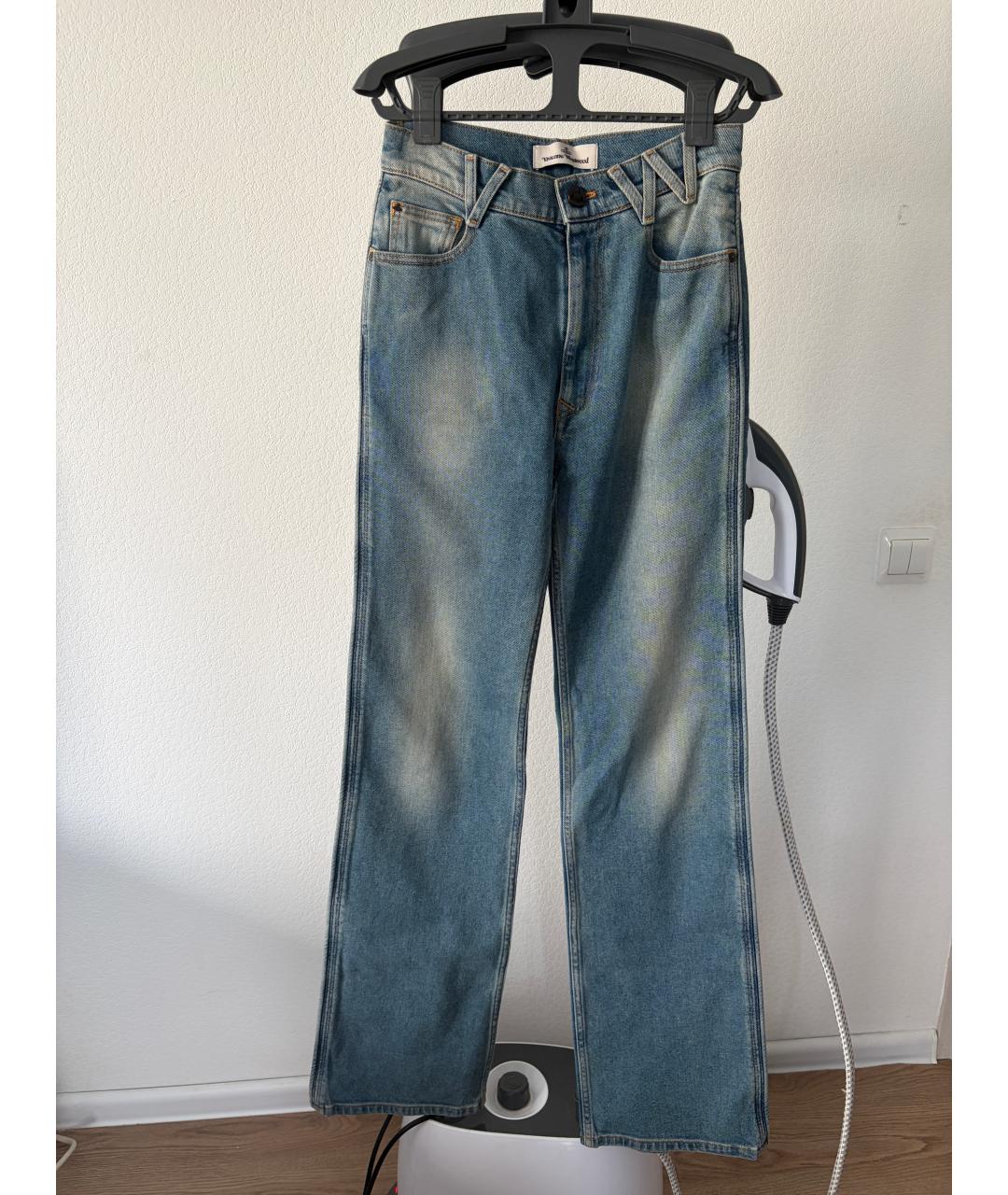 VIVIENNE WESTWOOD Голубые хлопковые джинсы клеш, фото 2