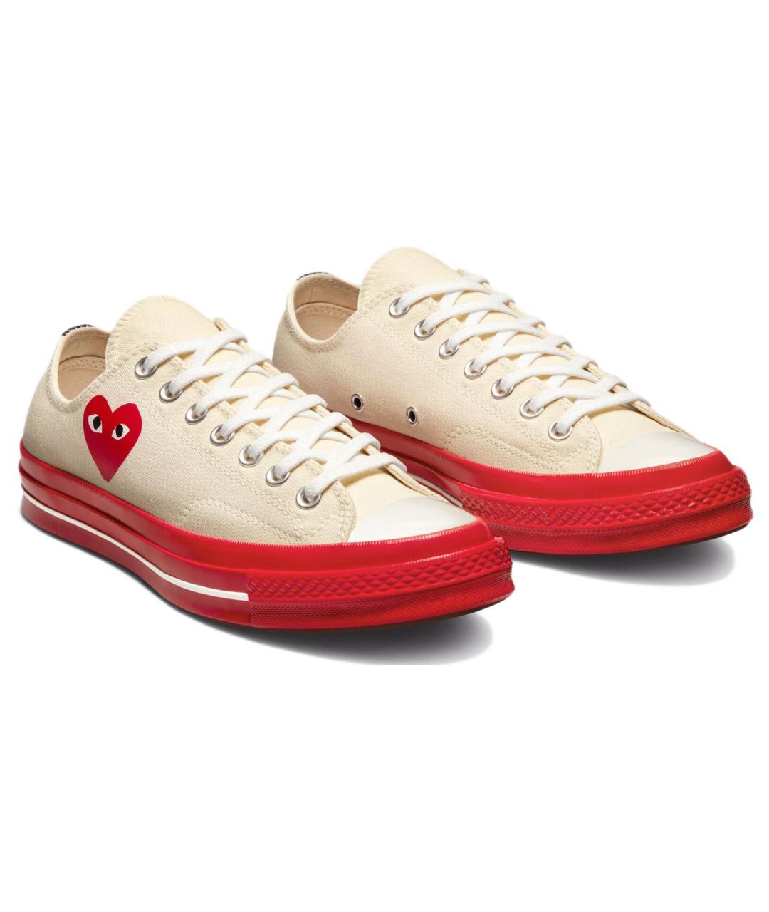 CONVERSE Бежевые текстильные кеды, фото 4