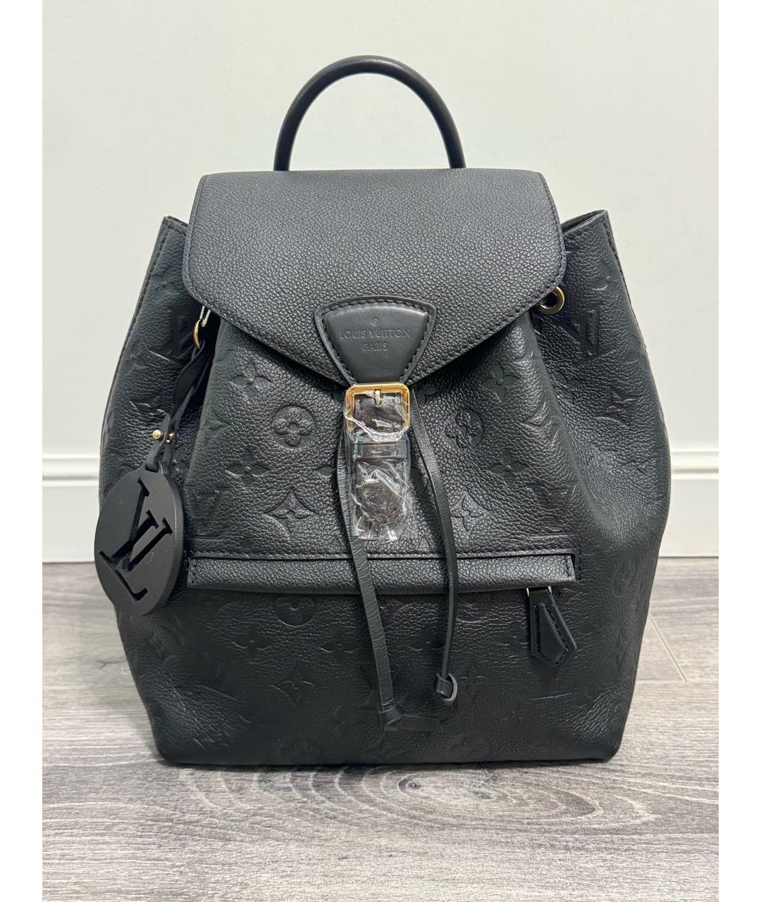 LOUIS VUITTON Черный кожаный рюкзак, фото 9