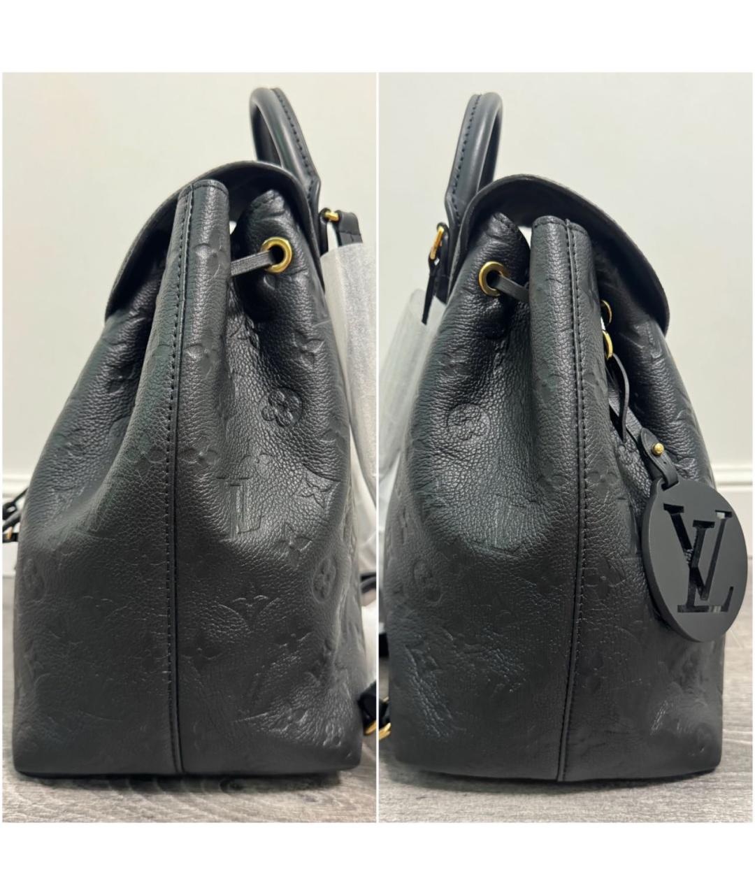 LOUIS VUITTON Черный кожаный рюкзак, фото 3