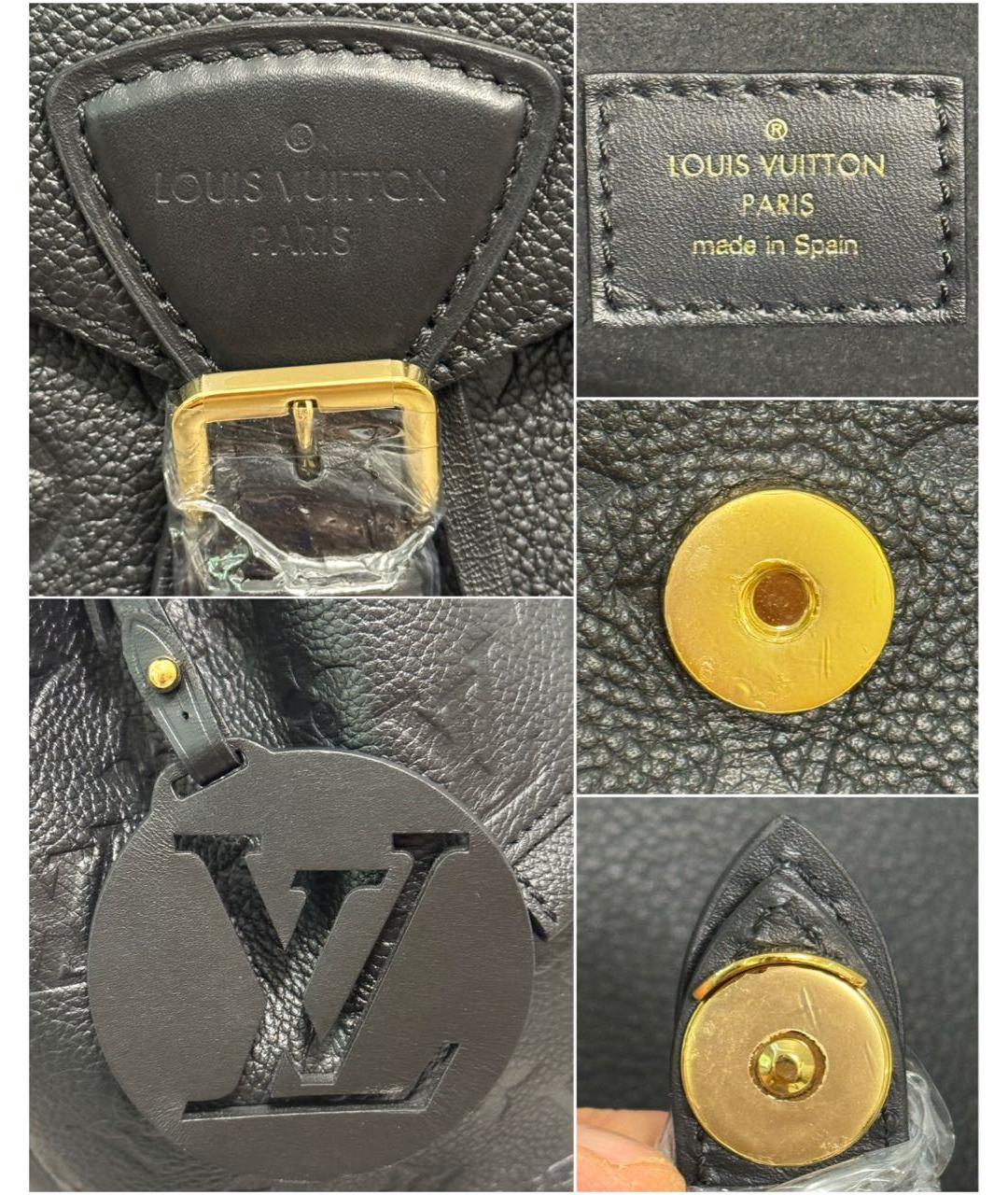 LOUIS VUITTON Черный кожаный рюкзак, фото 7