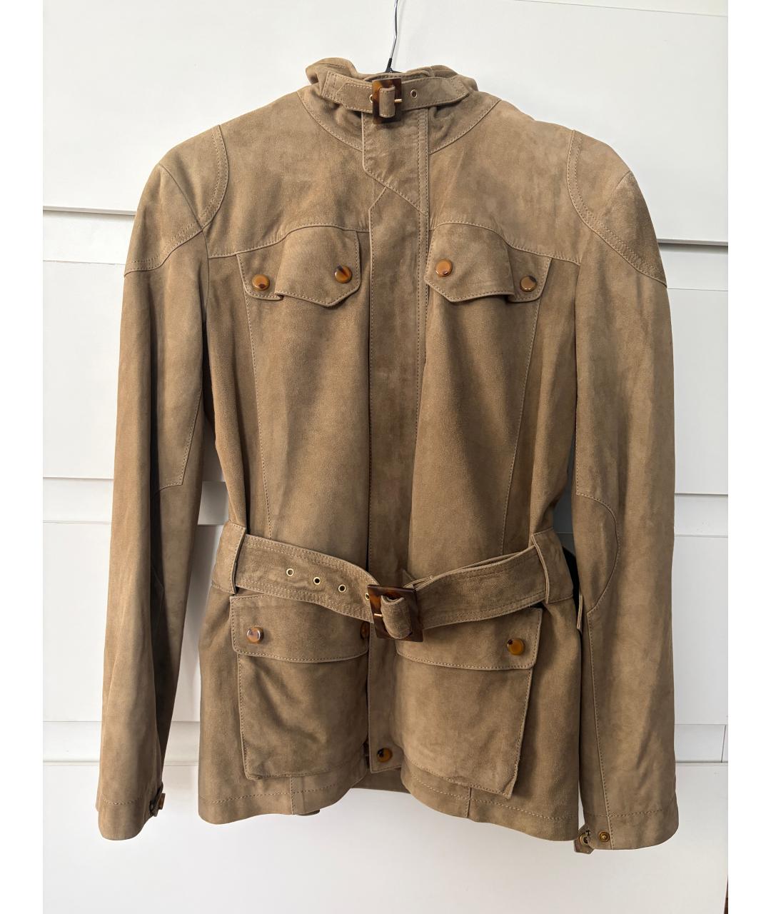 RALPH LAUREN Хаки замшевая куртка, фото 8