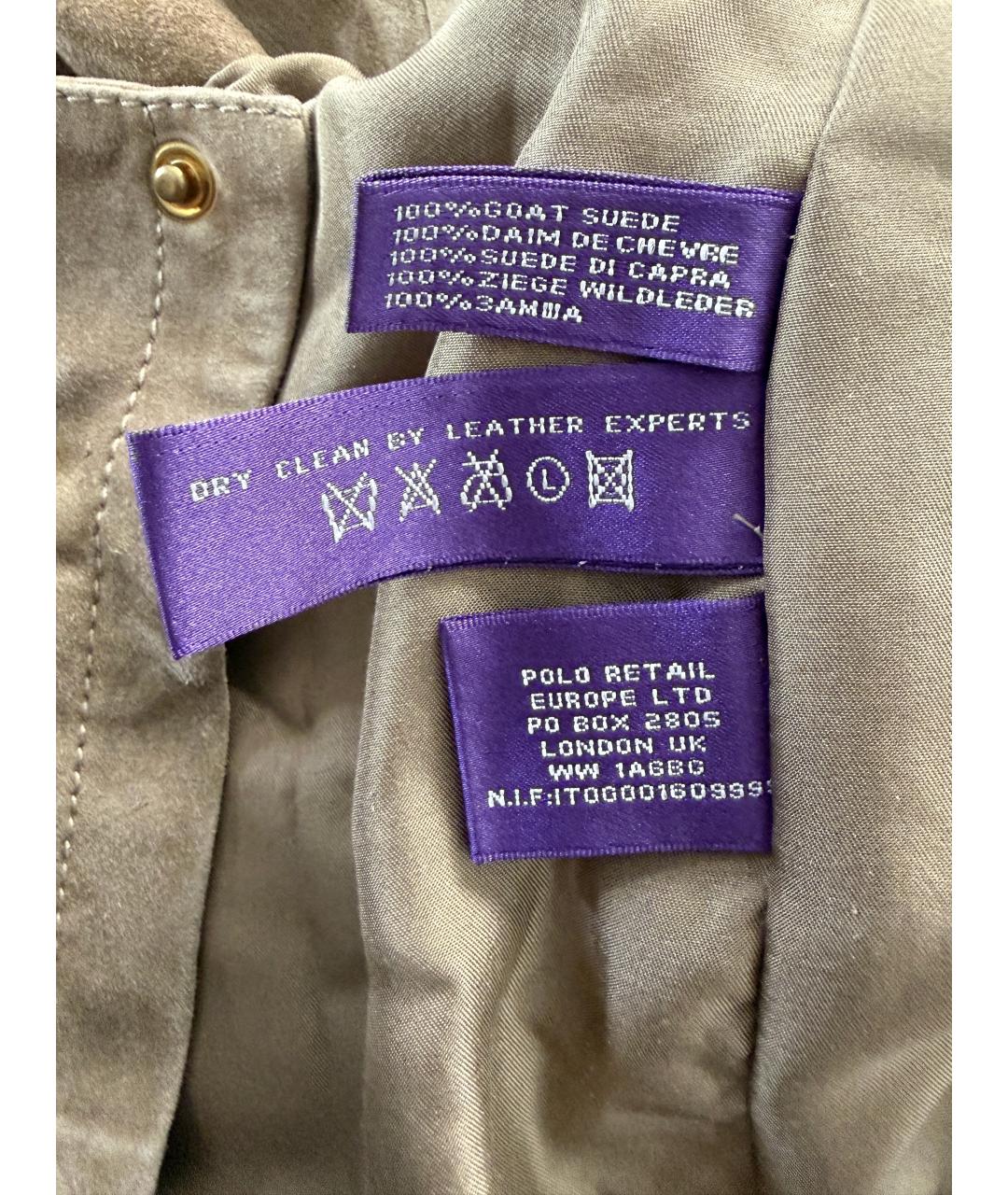 RALPH LAUREN Хаки замшевая куртка, фото 5