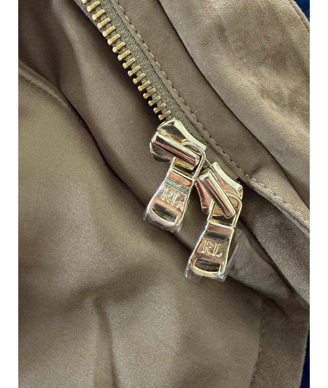 RALPH LAUREN Хаки замшевая куртка, фото 4