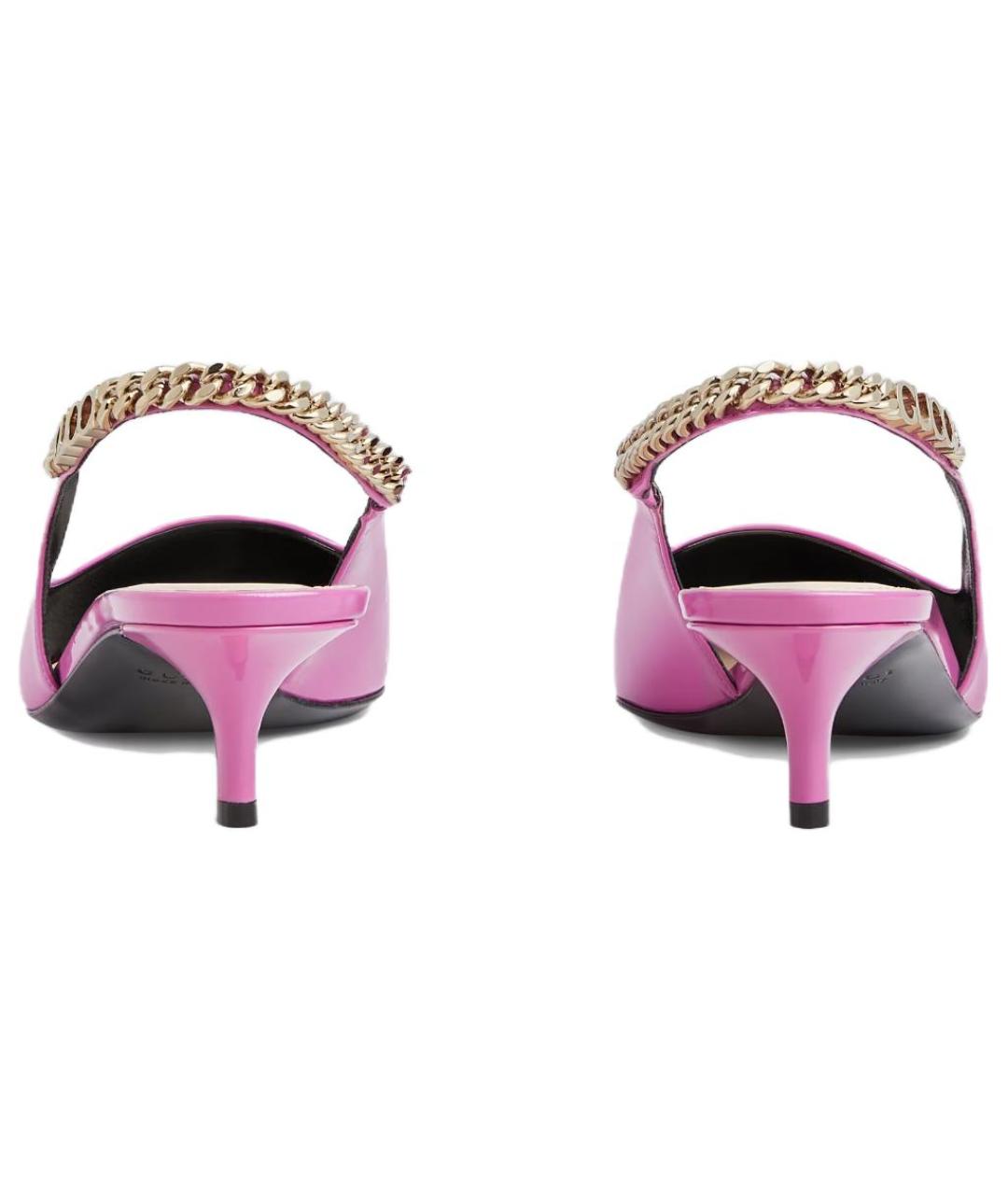 GUCCI Розовые кожаные туфли, фото 5