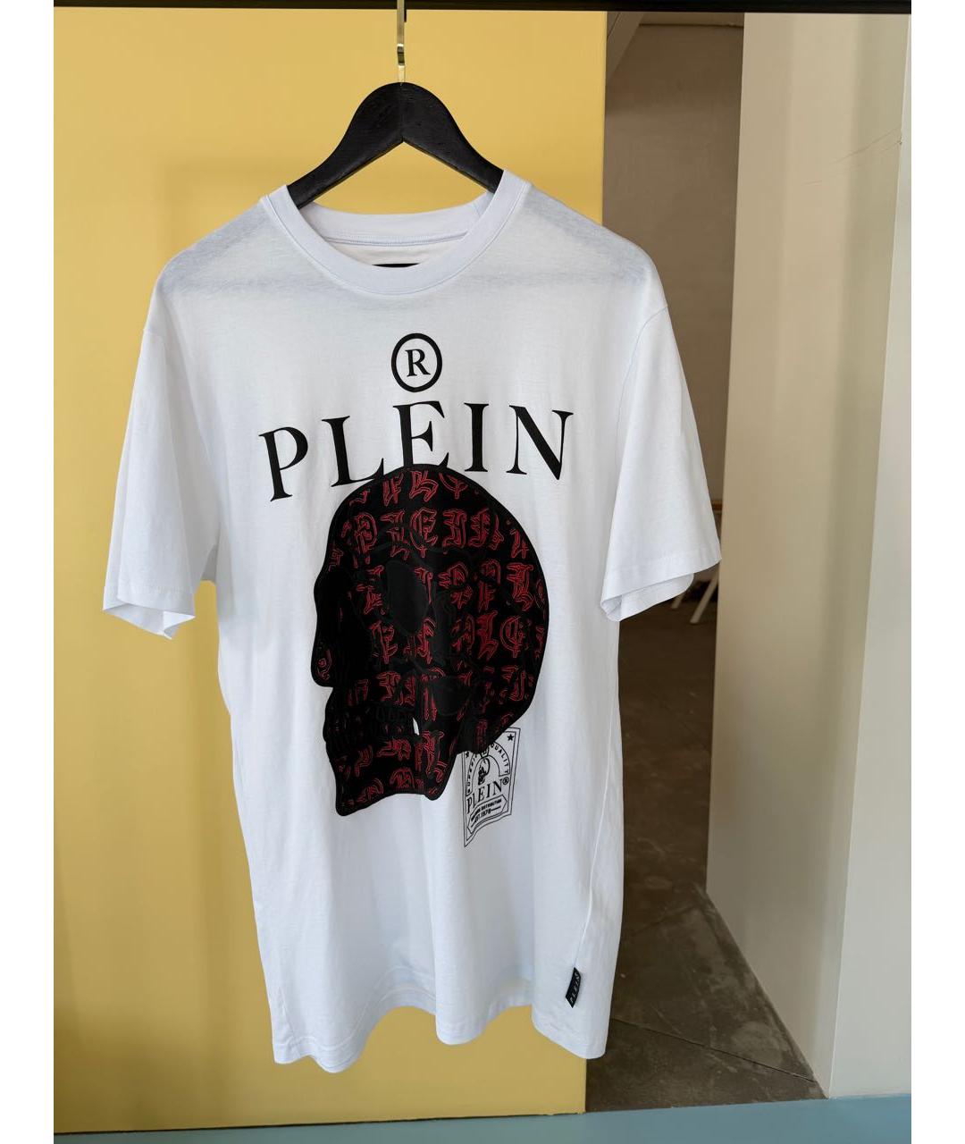 PHILIPP PLEIN Белая хлопковая футболка, фото 4
