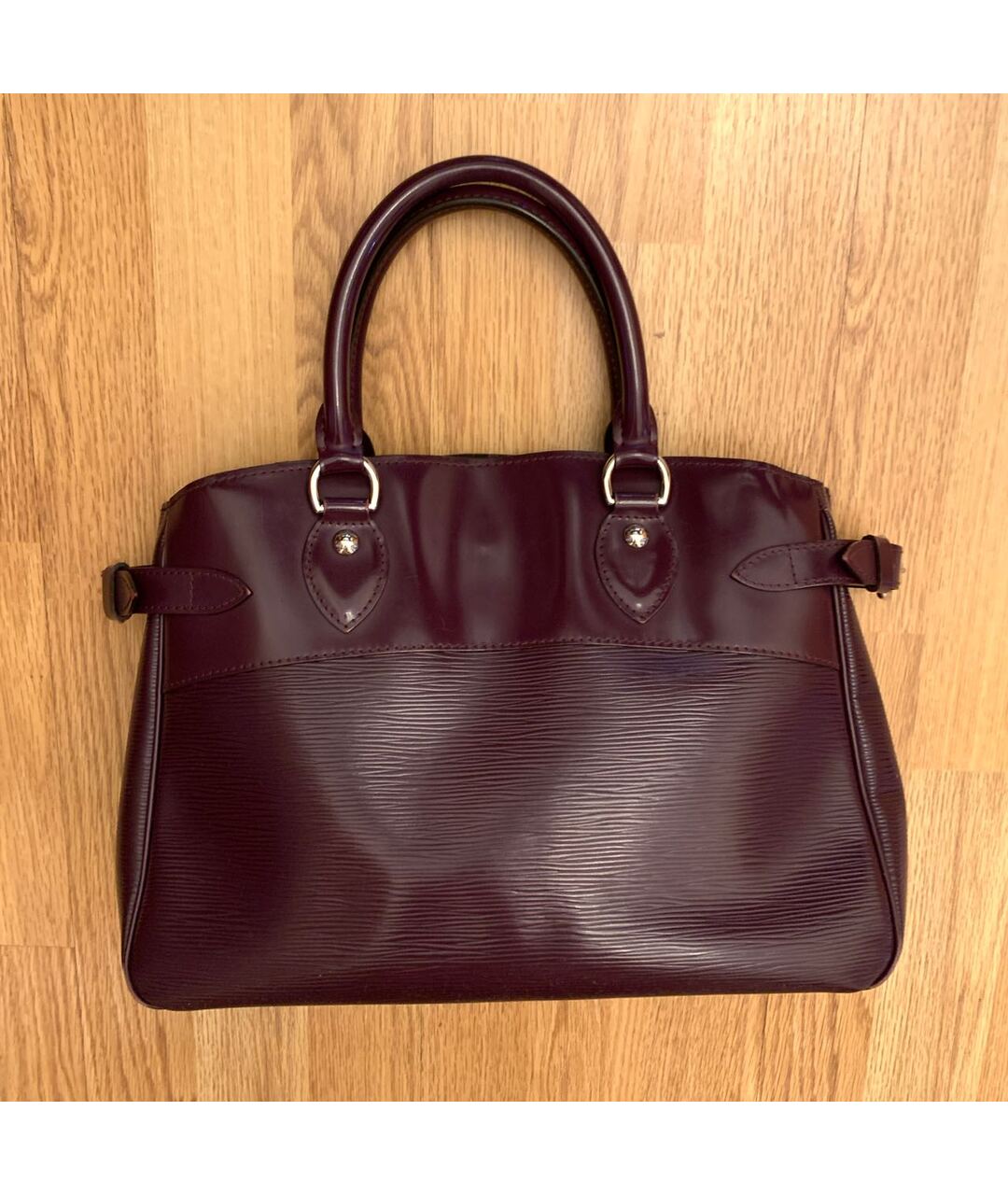 LOUIS VUITTON Фиолетовая кожаная сумка тоут, фото 3