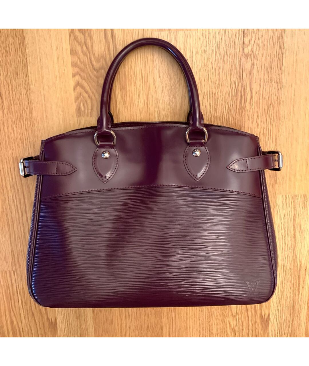 LOUIS VUITTON Фиолетовая кожаная сумка тоут, фото 5