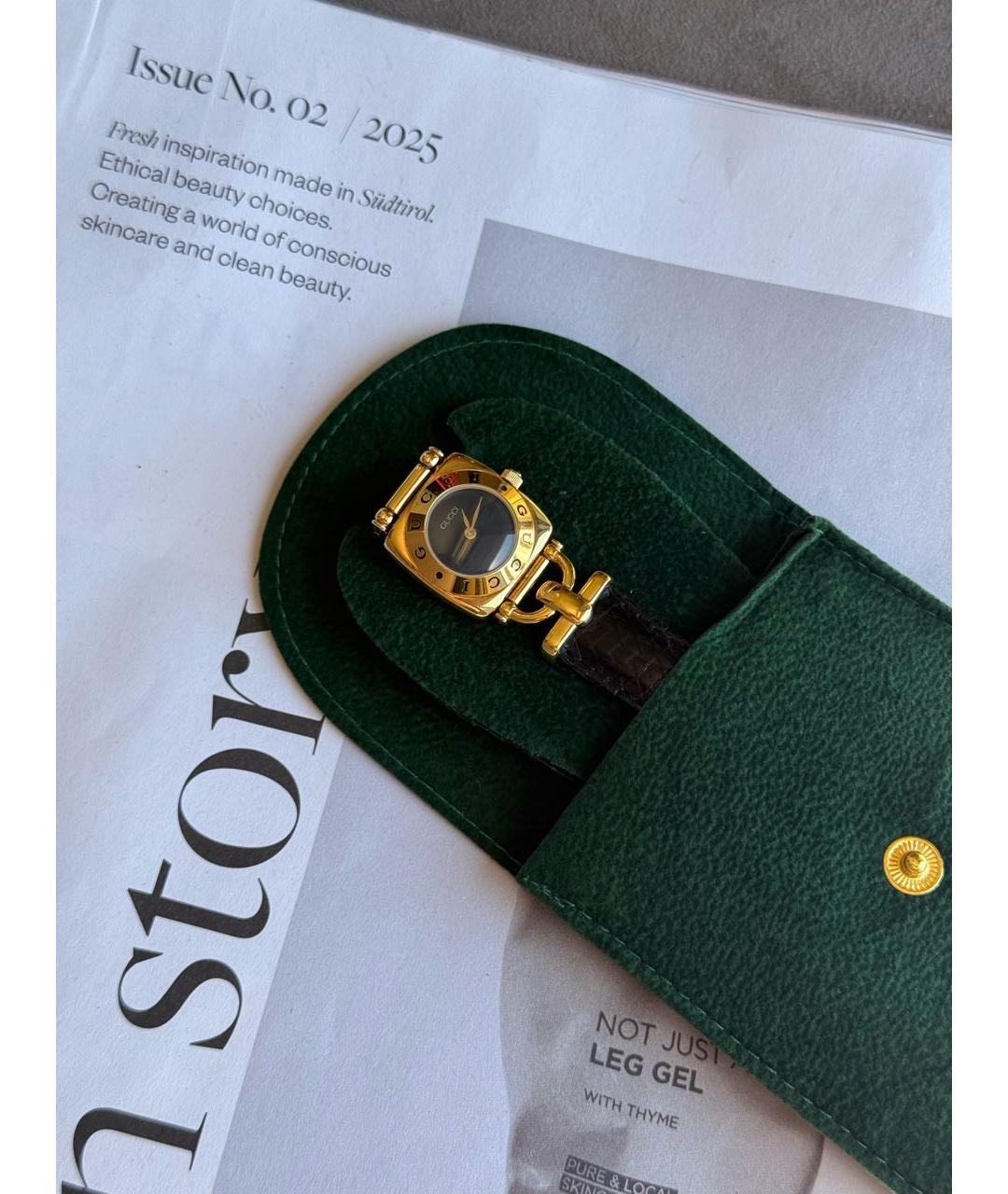 GUCCI Черные стальные часы, фото 6