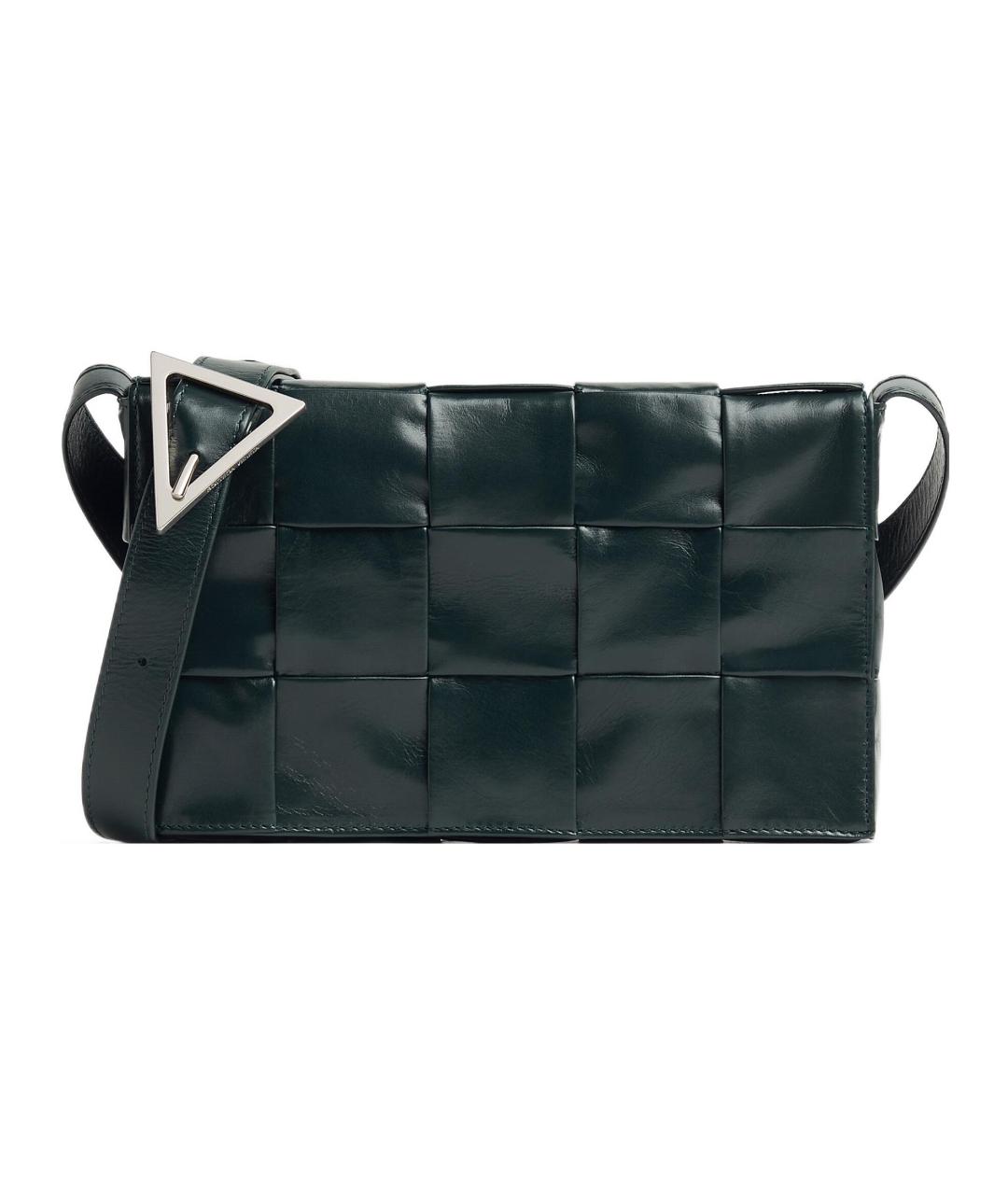 BOTTEGA VENETA Зеленая кожаная сумка через плечо, фото 1