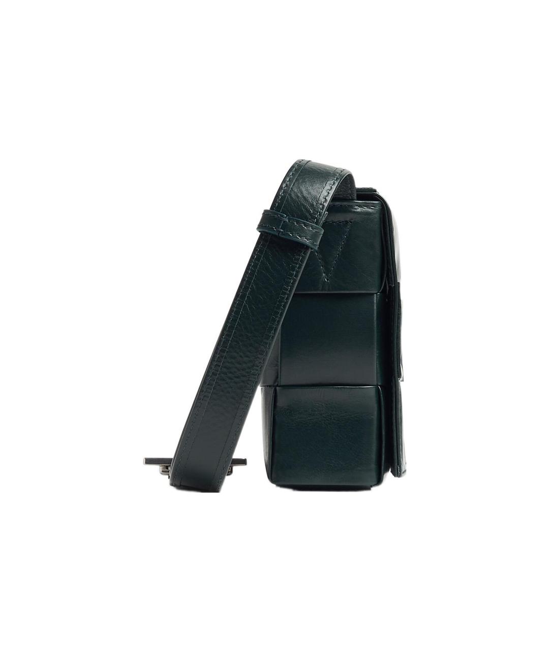 BOTTEGA VENETA Зеленая кожаная сумка через плечо, фото 3
