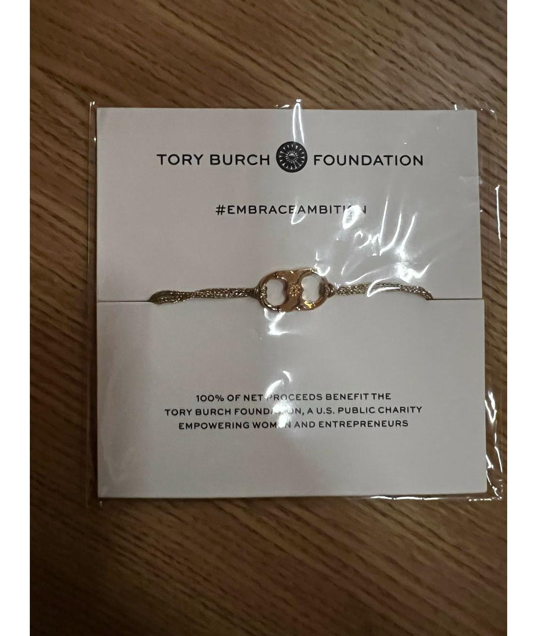 TORY BURCH Золотой латунный браслет, фото 3