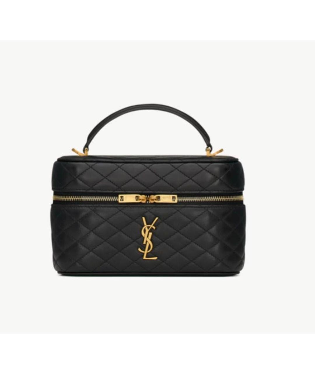 SAINT LAURENT Черная кожаная сумка через плечо, фото 9
