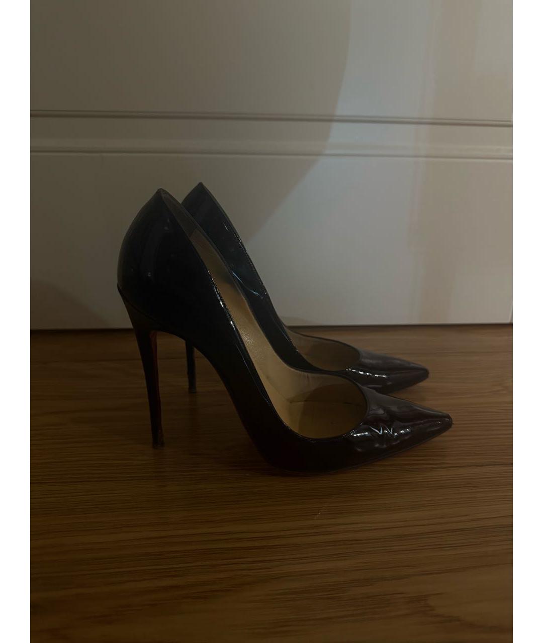 CHRISTIAN LOUBOUTIN Черные кожаные туфли, фото 7