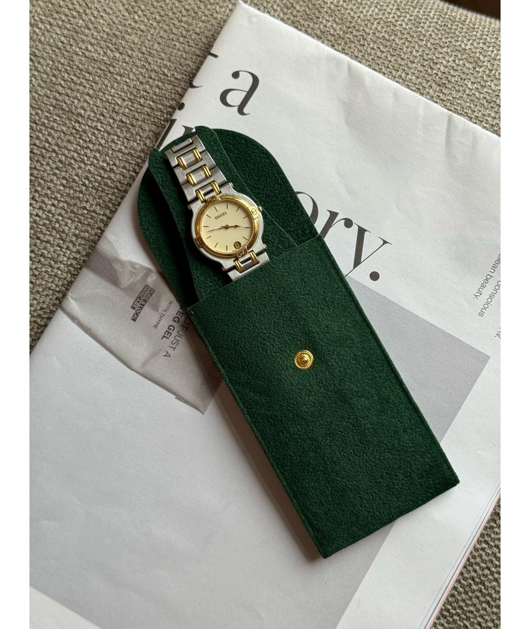 GUCCI Бежевые стальные часы, фото 3