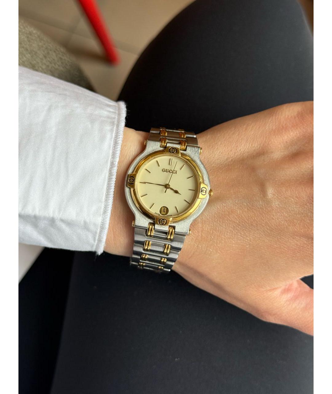 GUCCI Бежевые стальные часы, фото 5