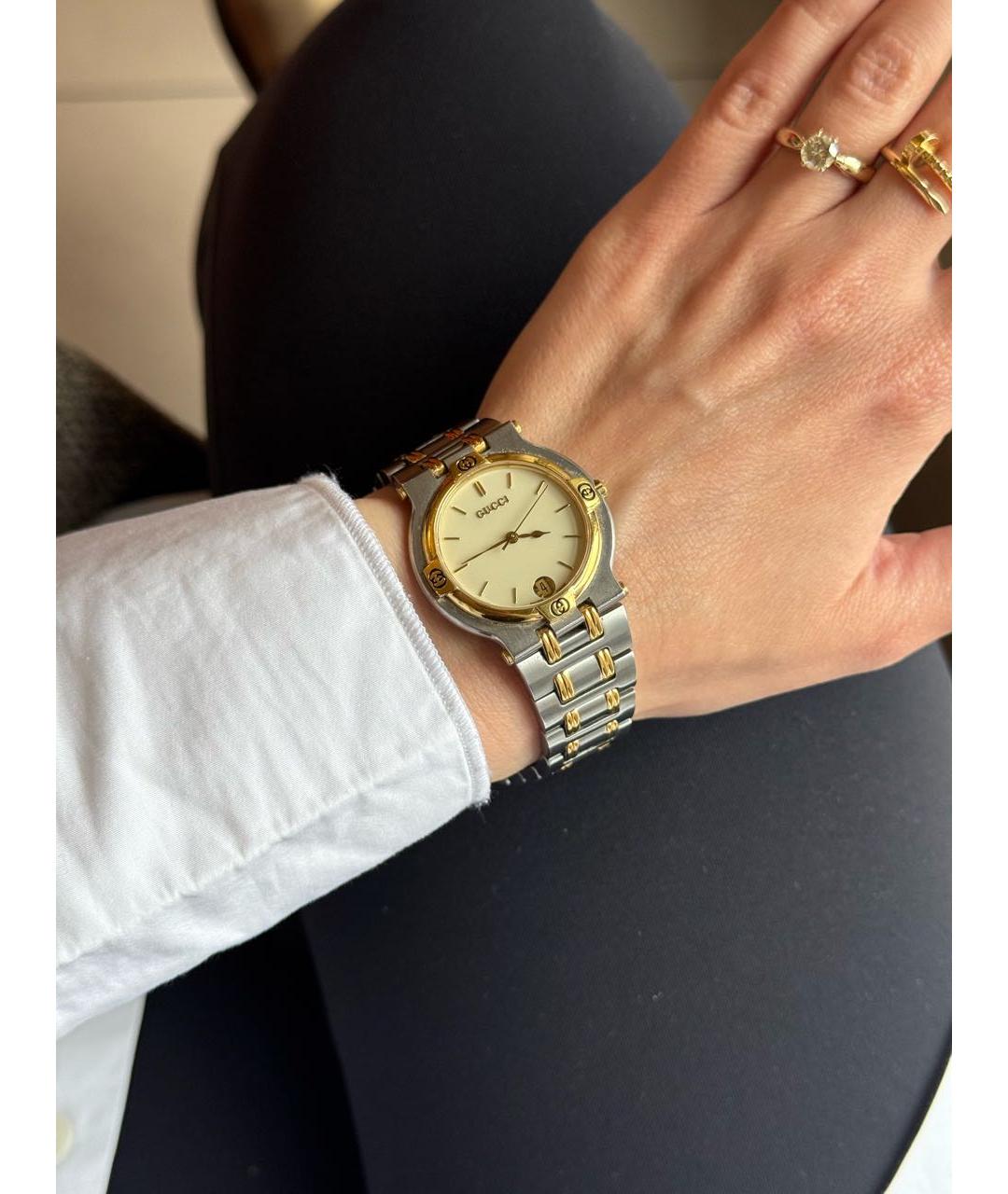GUCCI Бежевые стальные часы, фото 4