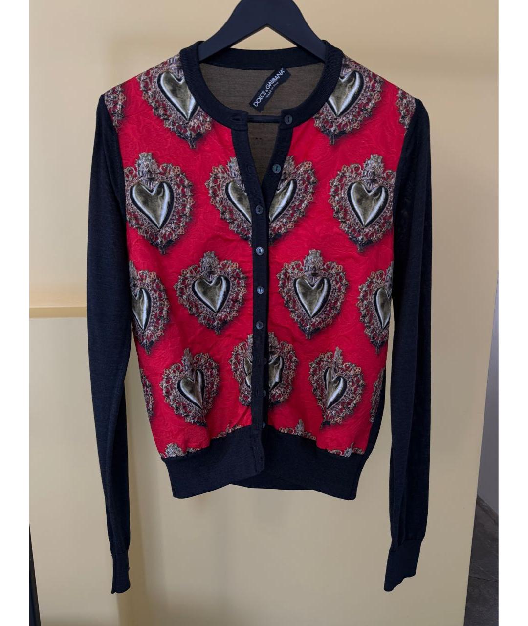 DOLCE&GABBANA Серый вискозный кардиган, фото 4