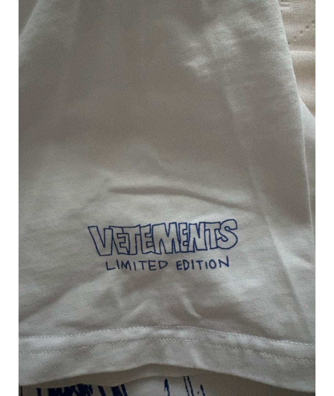VETEMENTS Белая хлопковая футболка, фото 8