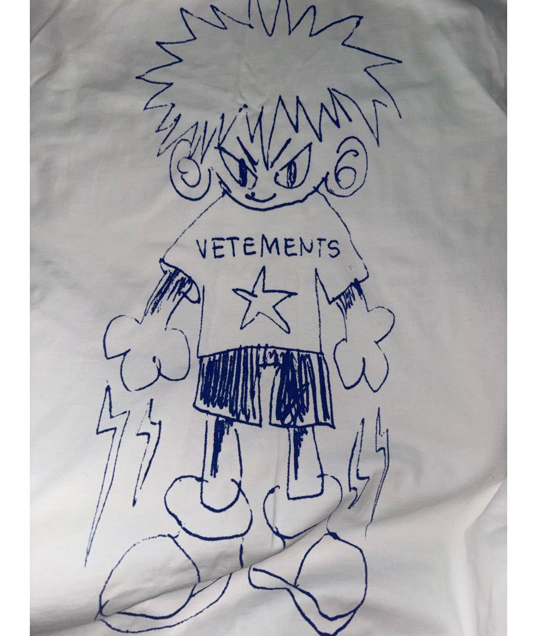 VETEMENTS Белая хлопковая футболка, фото 5