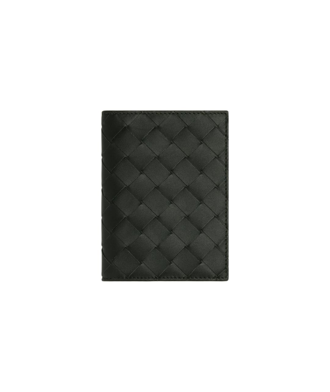 BOTTEGA VENETA Зеленый кожаный кошелек, фото 6