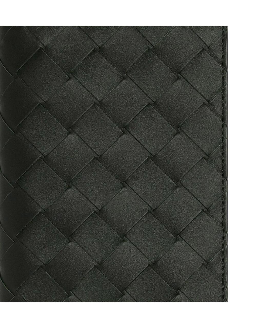 BOTTEGA VENETA Зеленый кожаный кошелек, фото 4