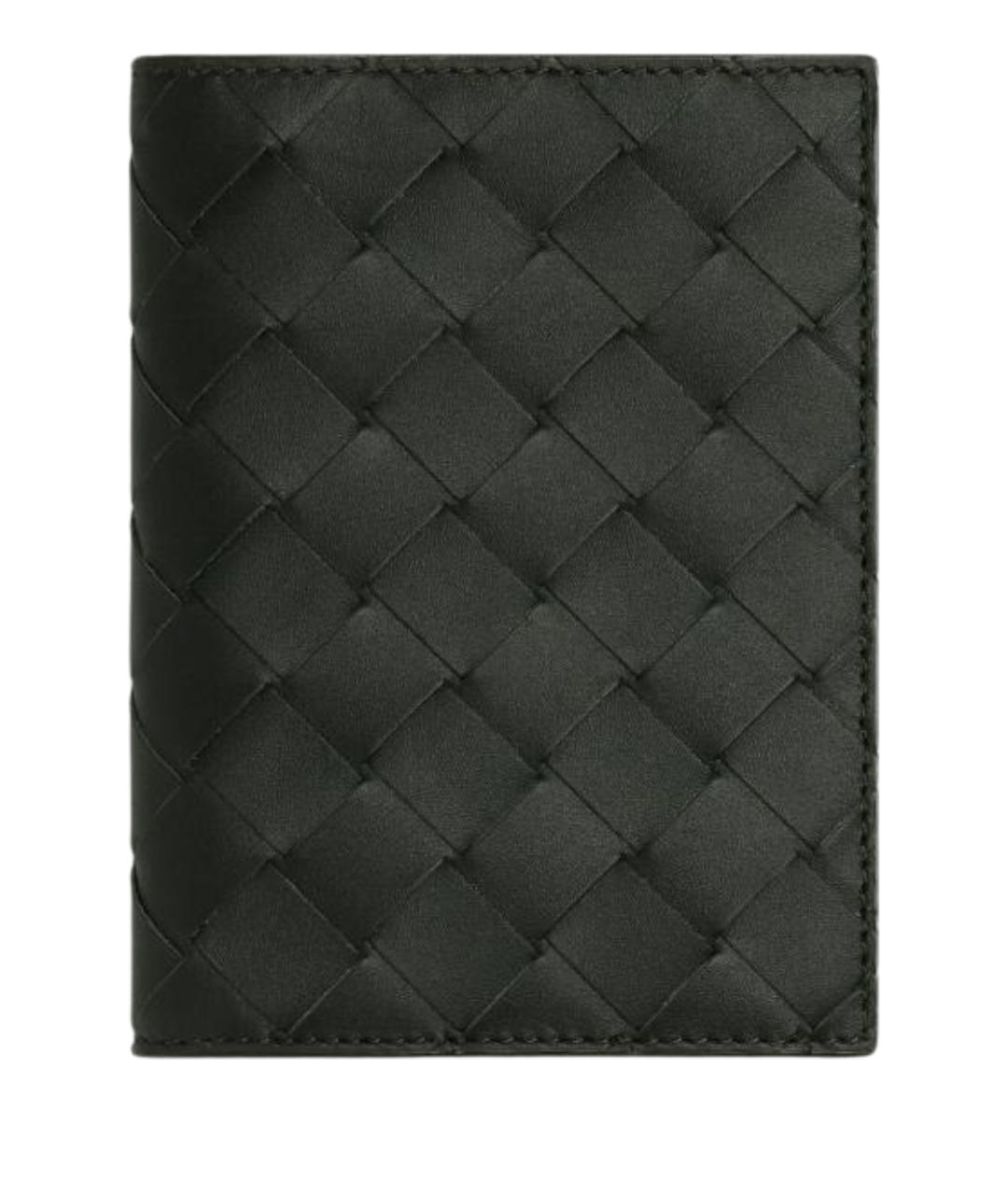 BOTTEGA VENETA Зеленый кожаный кошелек, фото 1