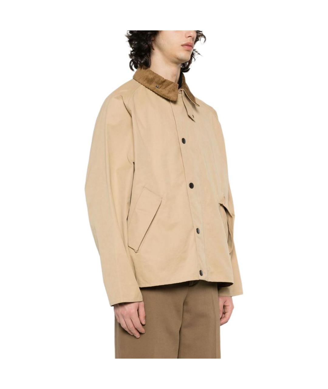 BARBOUR Бежевая полиэстеровая куртка, фото 4