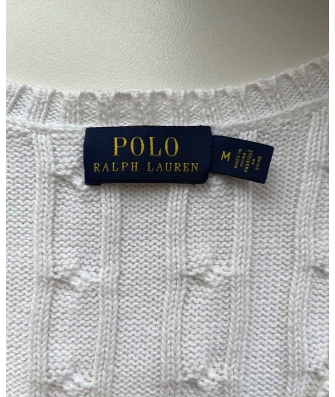 POLO RALPH LAUREN Белый хлопковый джемпер / свитер, фото 3