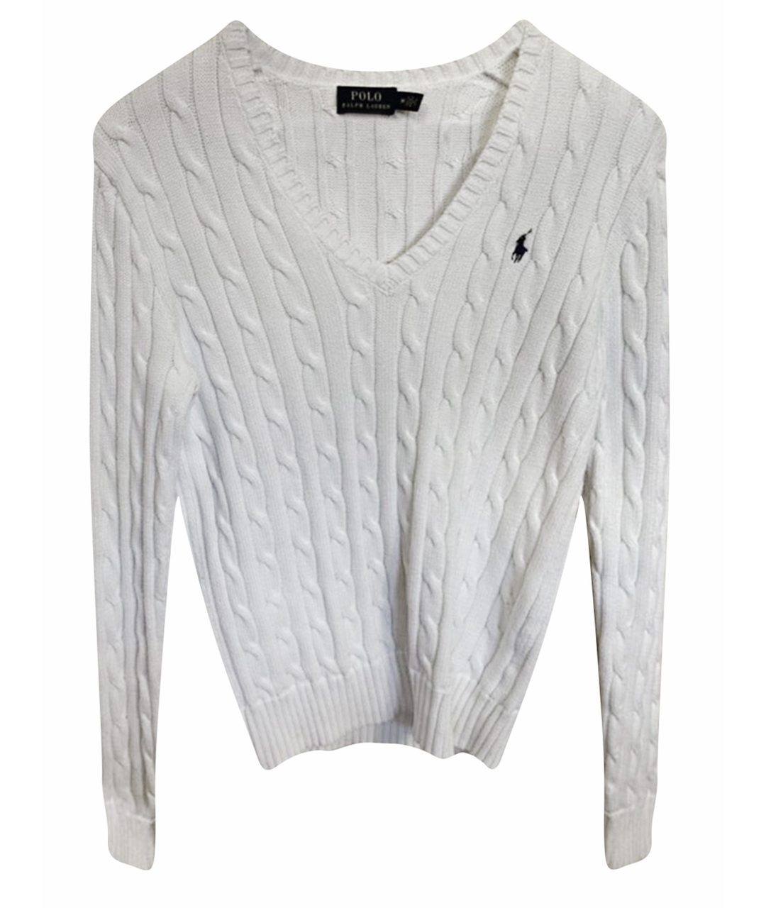 POLO RALPH LAUREN Белый хлопковый джемпер / свитер, фото 1
