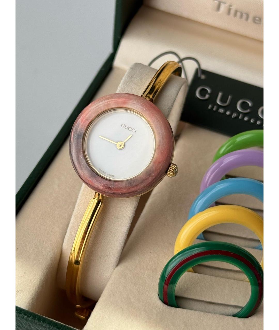 GUCCI Золотые позолоченные часы, фото 2