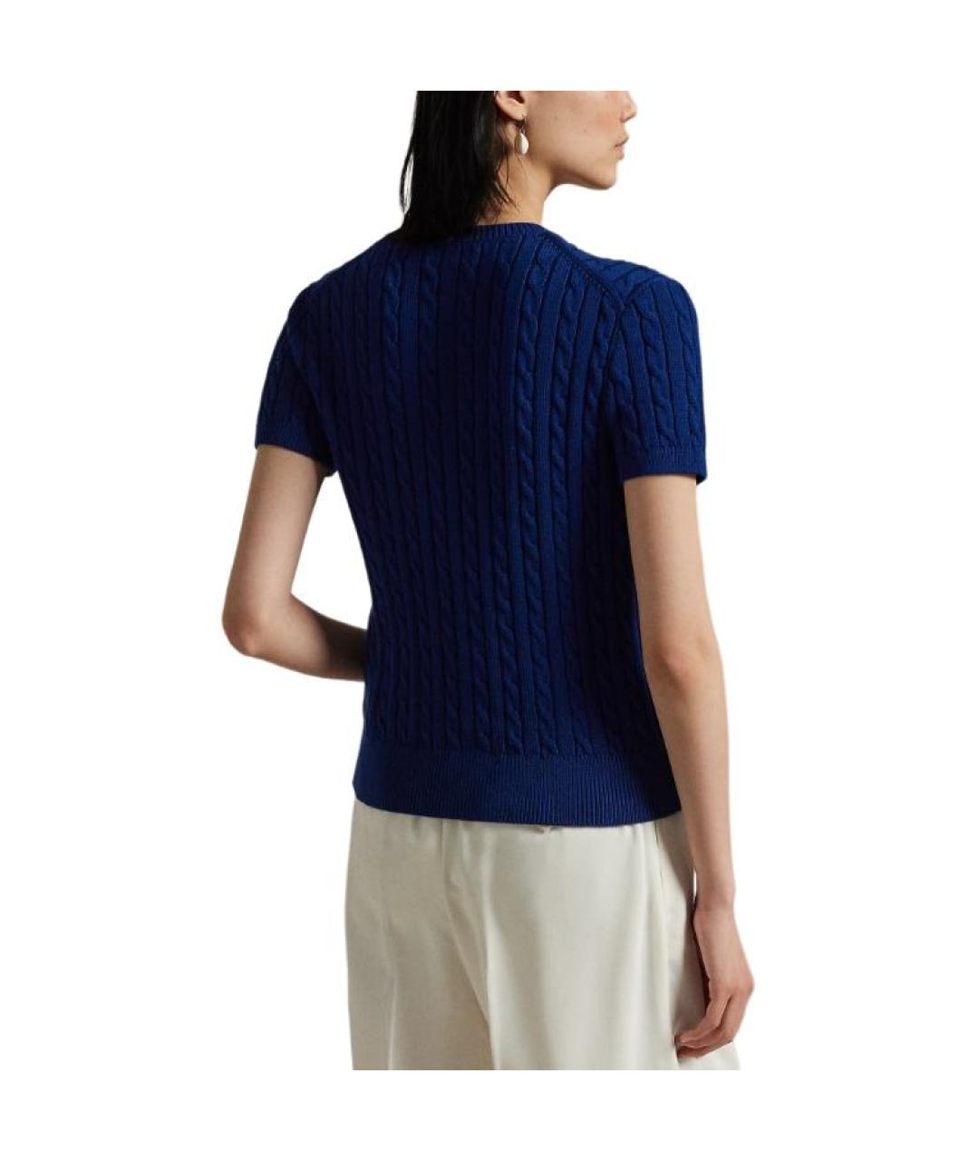 POLO RALPH LAUREN Синий хлопковый кардиган, фото 5