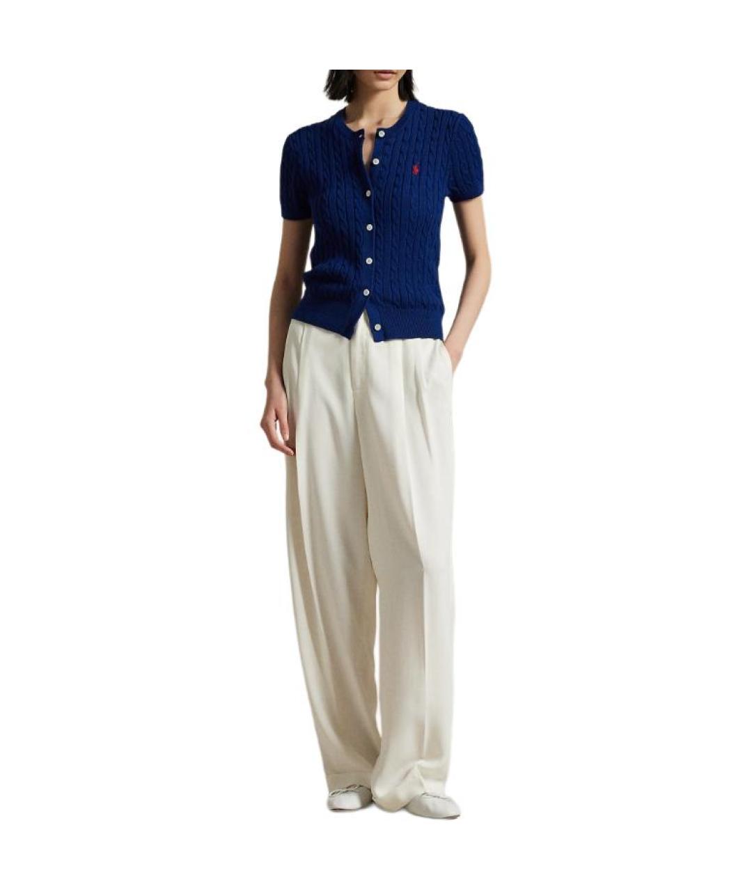 POLO RALPH LAUREN Синий хлопковый кардиган, фото 4