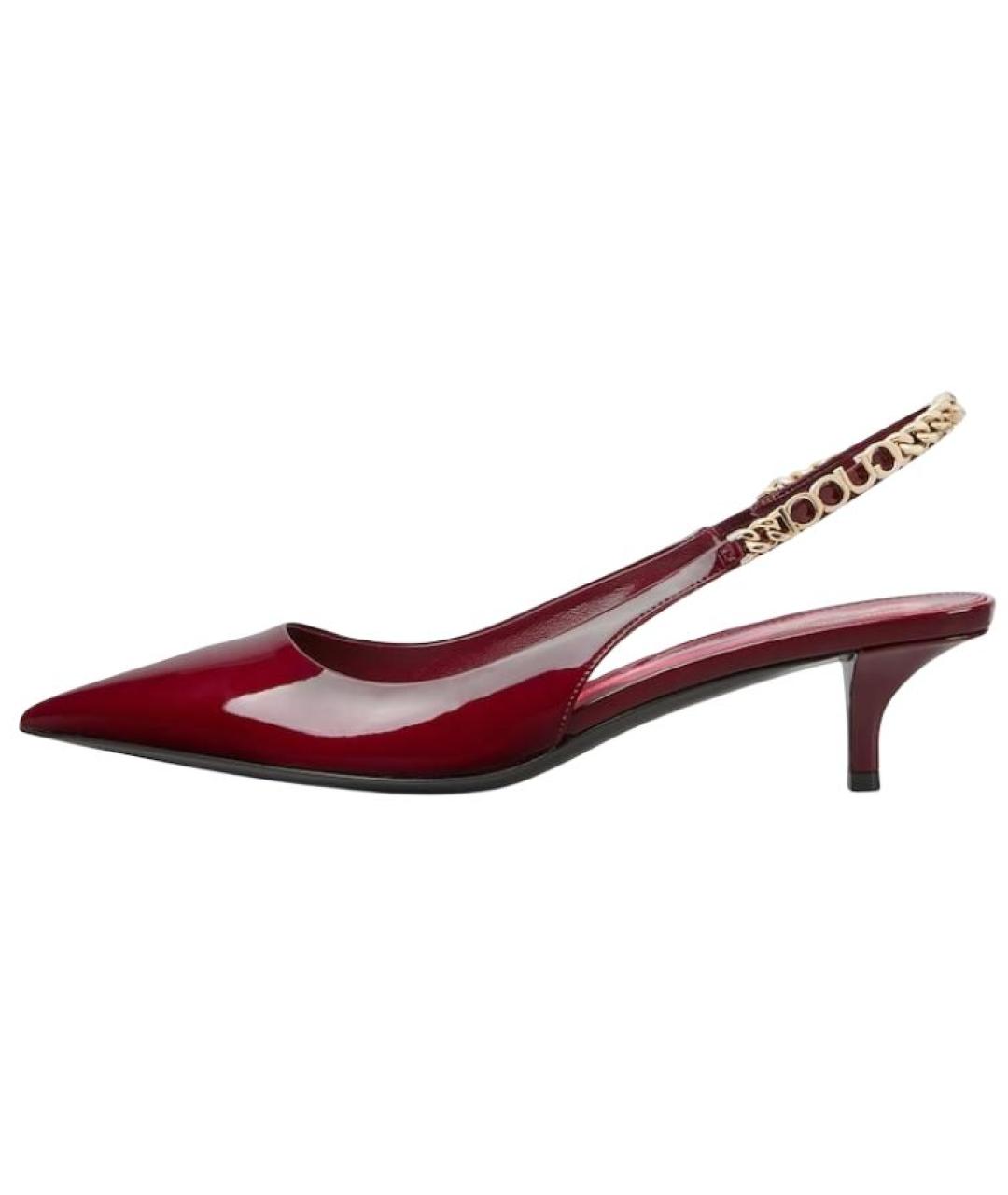 GUCCI Бордовые кожаные туфли, фото 2