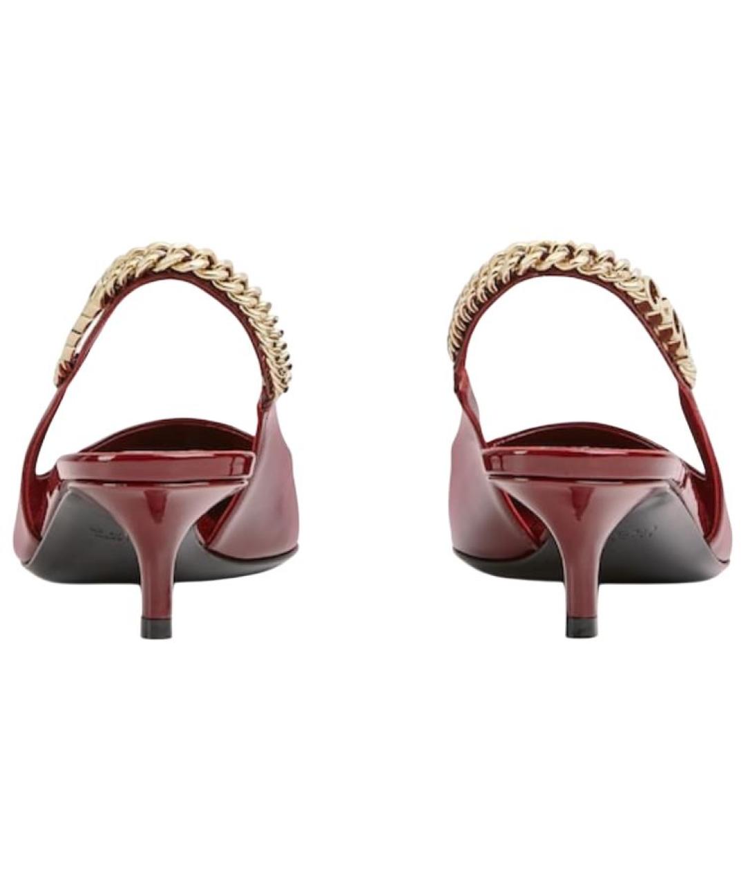 GUCCI Бордовые кожаные туфли, фото 5