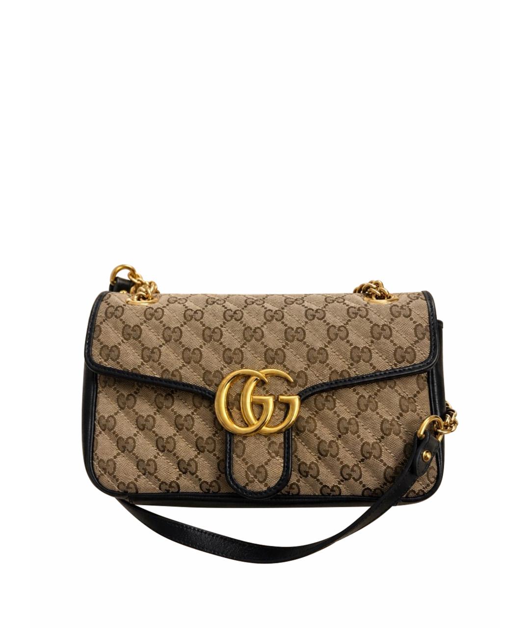 GUCCI Бежевая тканевая сумка через плечо, фото 3