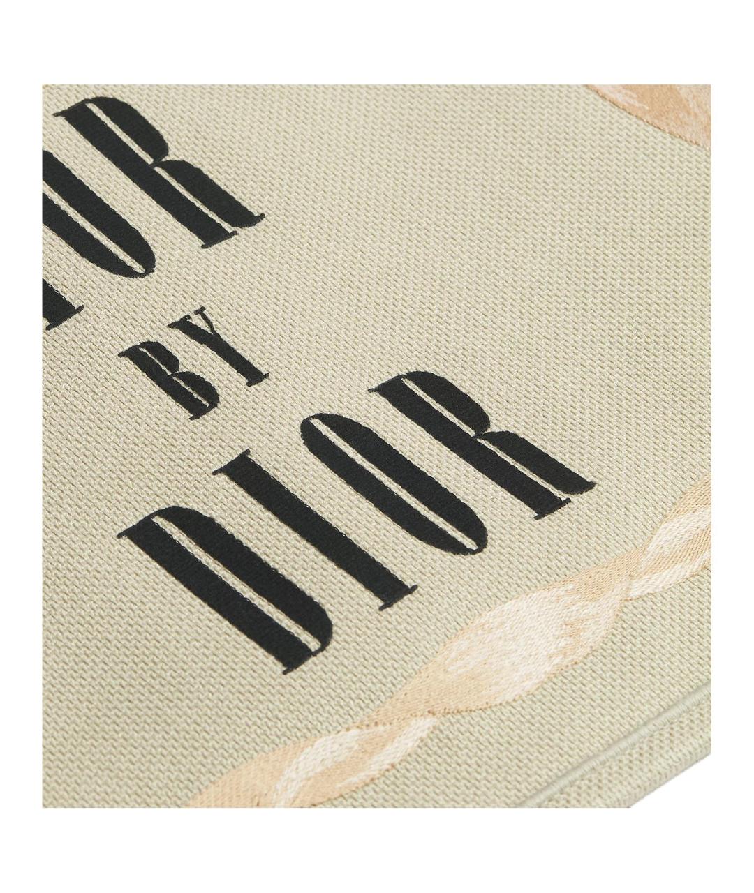 CHRISTIAN DIOR Бежевая хлопковая сумка тоут, фото 4