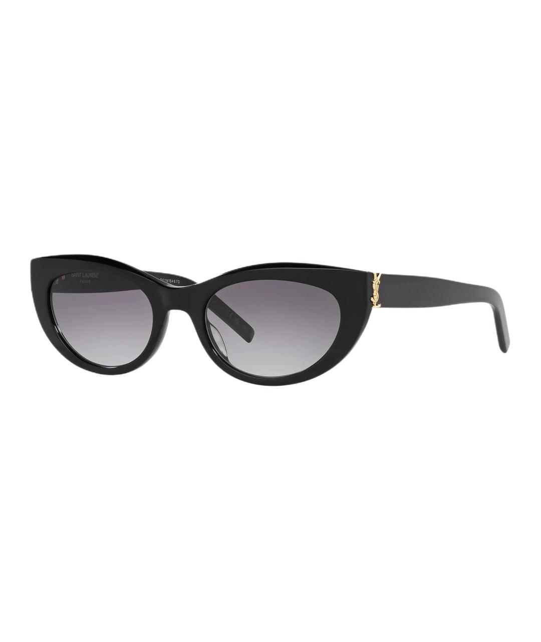 SAINT LAURENT Черные пластиковые солнцезащитные очки, фото 1