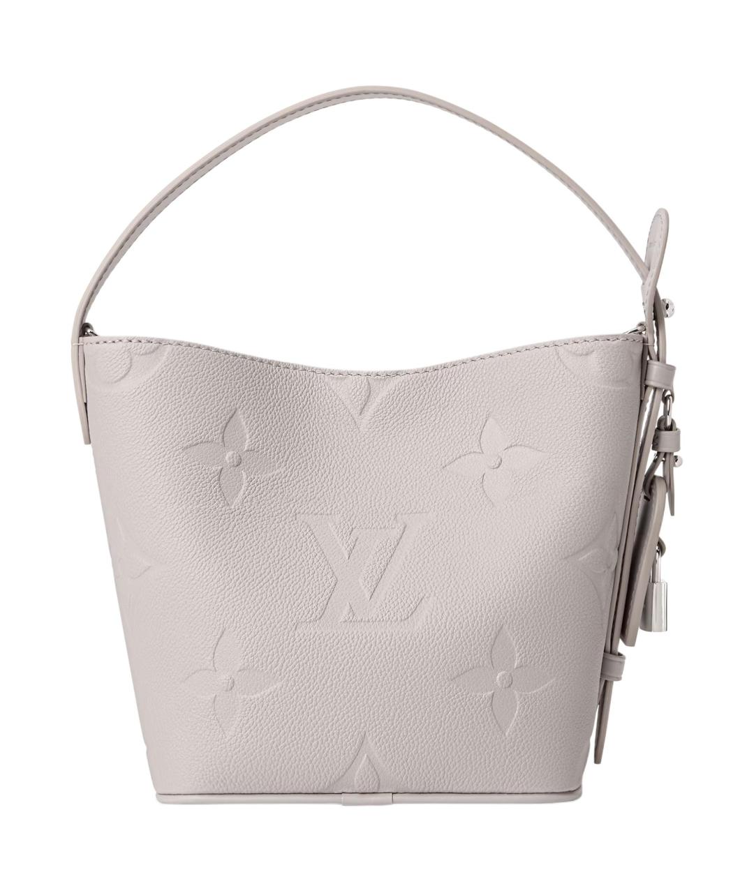 LOUIS VUITTON Серая кожаная сумка через плечо, фото 4