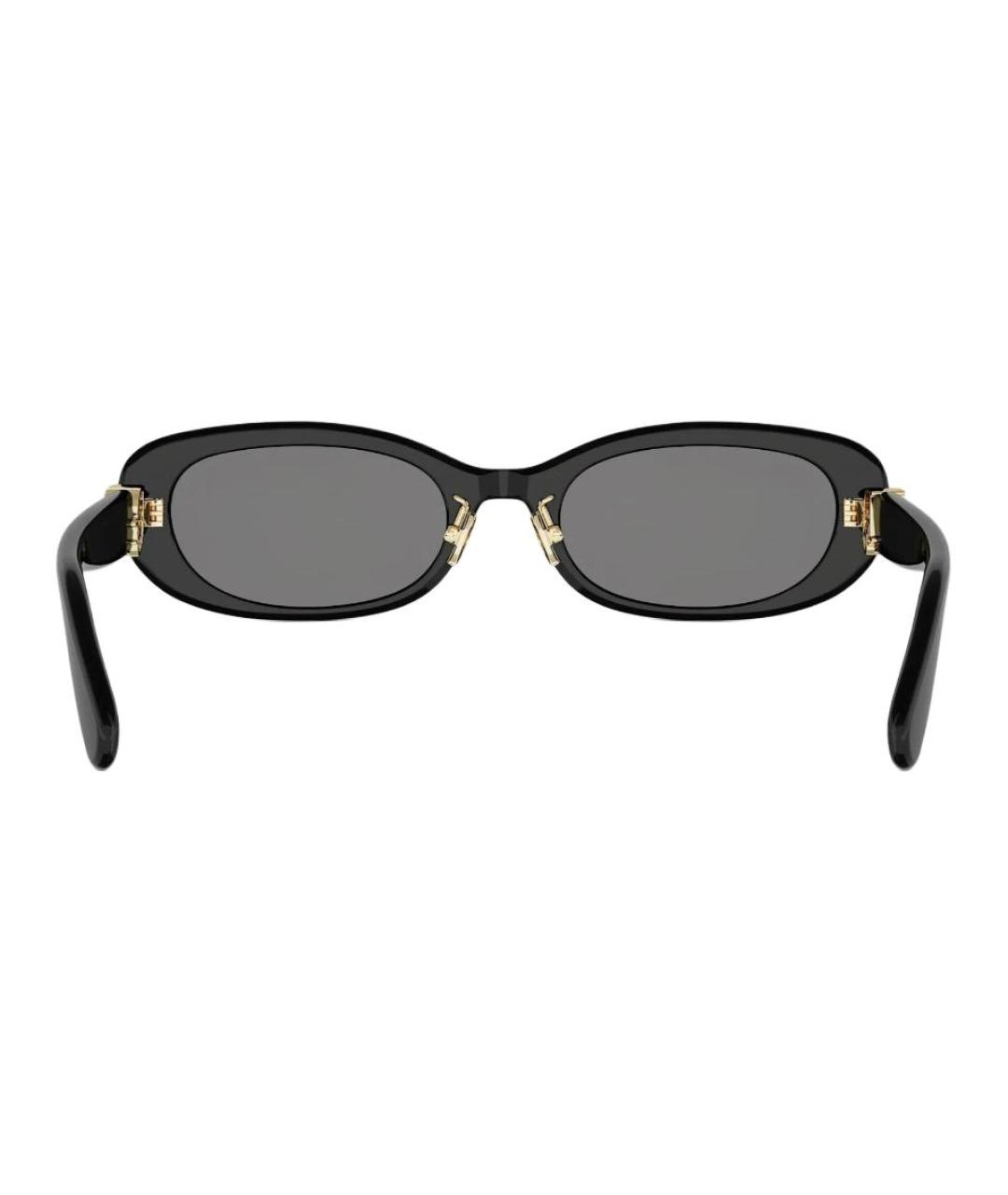 CHRISTIAN DIOR Черные пластиковые солнцезащитные очки, фото 4