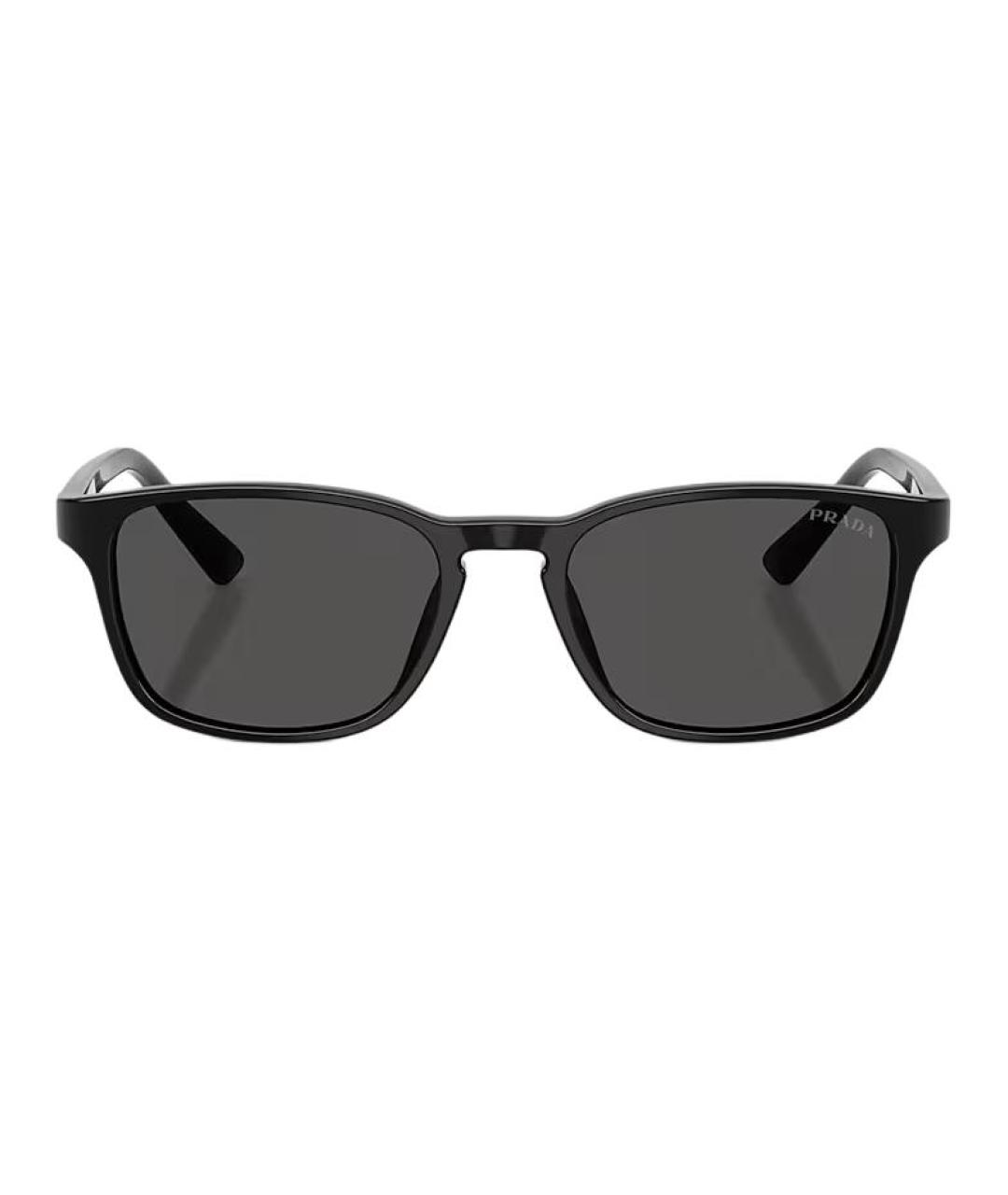 PRADA Черные пластиковые солнцезащитные очки, фото 2